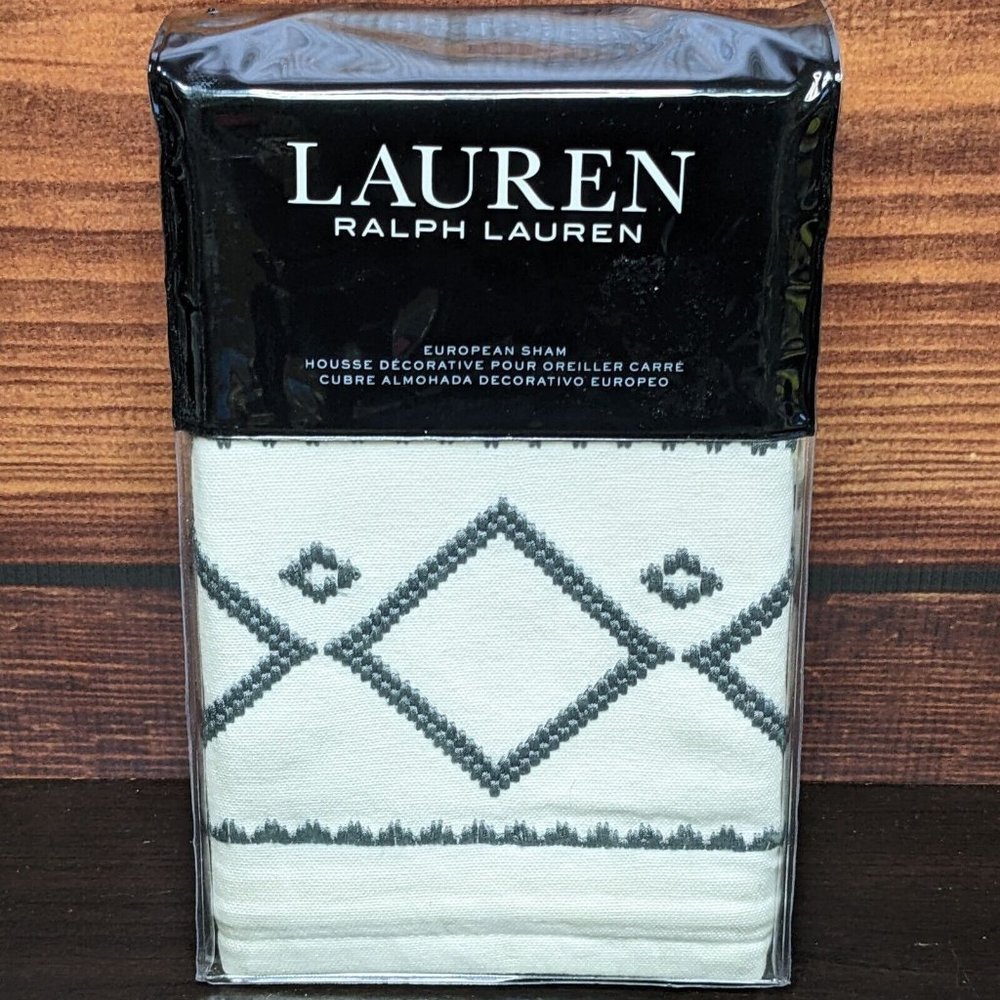Lauren Ralph Lauren Luke Frame (1) European Euro Sham Cream 100% Cotton $170
